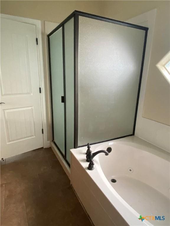 bathroom with plus walk in shower