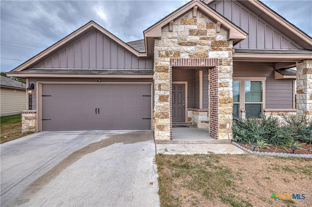 3154 Wigeon Way, Copperas Cove, TX 76522 - craftsman house featuring board and batten siding, stone siding, driveway, and a garage
