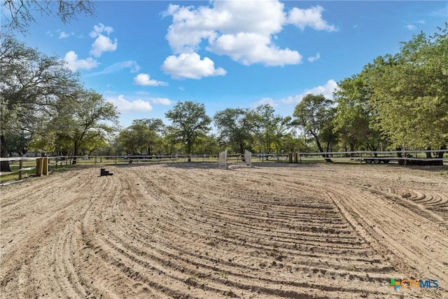 1843 Burr Oak Ln, Adkins, TX 78101 - view of yard with an enclosed riding area and a rural view