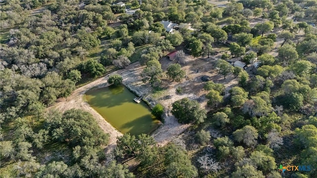1843 Burr Oak Ln, Adkins, TX 78101 - aerial overview of property's location with a nearby body of water