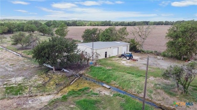 aerial view with a rural view