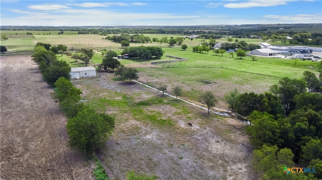 drone / aerial view featuring a rural view