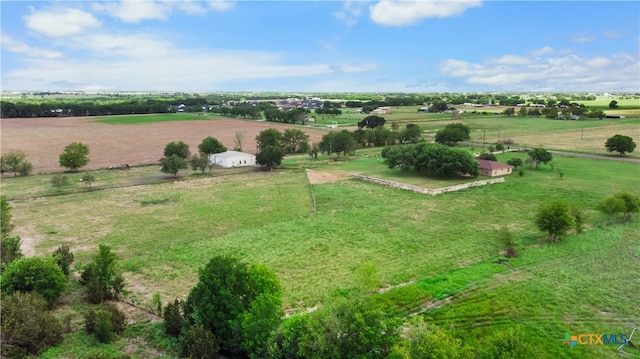 aerial view with a rural view