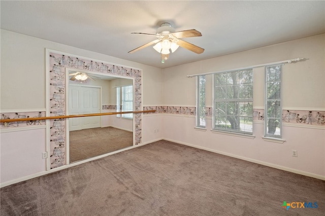 6804 Robert Dixon Dr, Austin, TX 78749 - carpeted empty room featuring ceiling fan