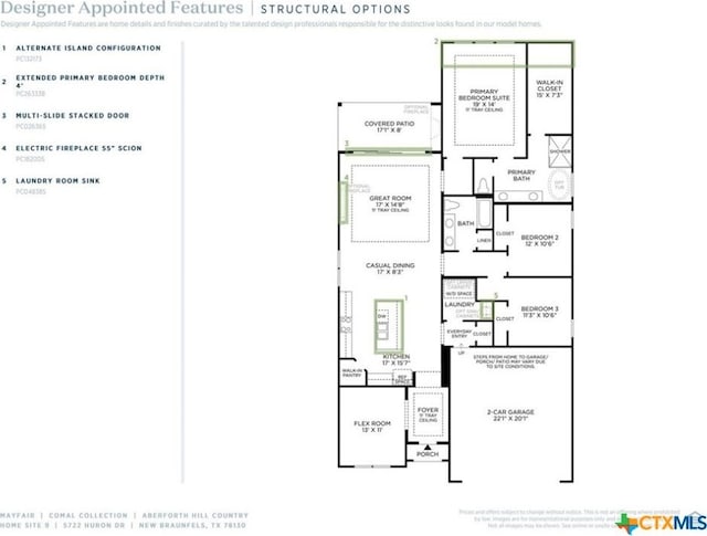 5722 Huron, New Braunfels, TX 78130 - home floor plan