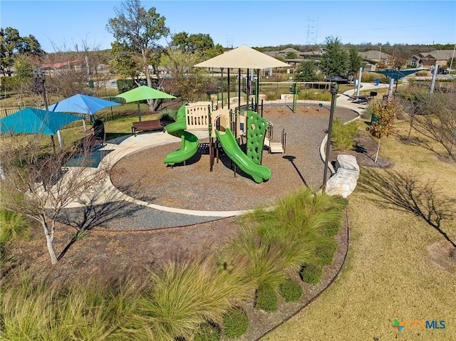 view of community jungle gym