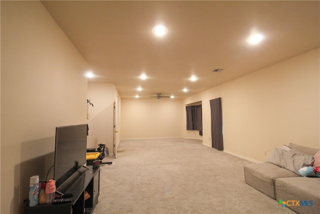 interior space with light colored carpet