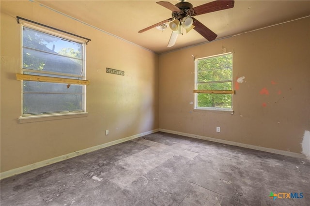 1303 N W S Young Dr, Killeen, TX 76543 - empty room featuring baseboards and ceiling fan