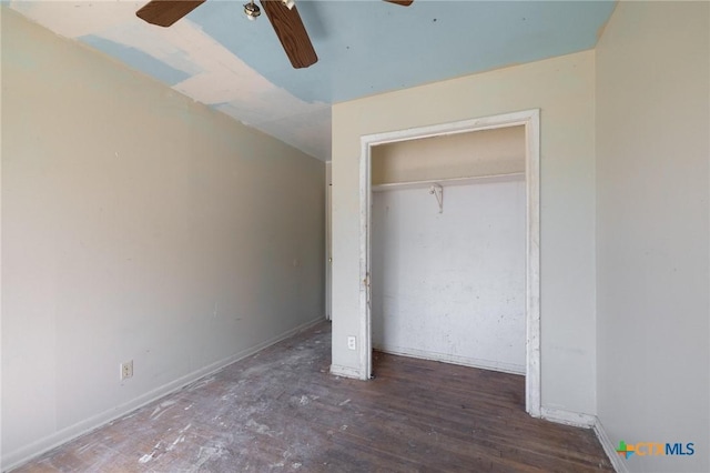 1303 N W S Young Dr, Killeen, TX 76543 - unfurnished bedroom featuring a closet and a ceiling fan