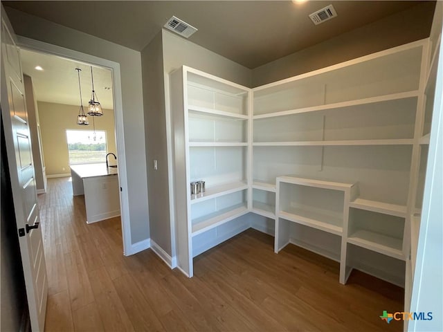 pantry featuring visible vents