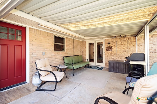 view of patio with grilling area