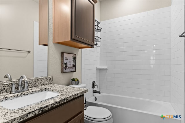 1203 Roma St, Harker Heights, TX 76548 - bathroom featuring toilet, vanity, and  shower combination