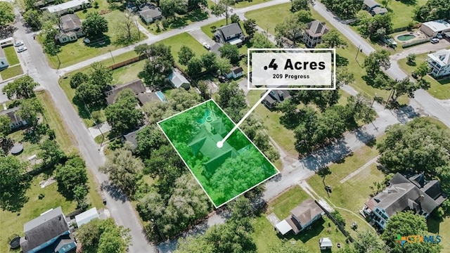 drone / aerial view with a residential view