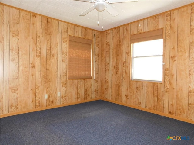 135 W Bayshore Dr, Palacios, TX 77465 - carpeted empty room featuring ceiling fan