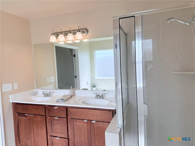 2602 Camp Cooper Dr, Killeen, TX 76549 - full bathroom with a shower stall and double vanity