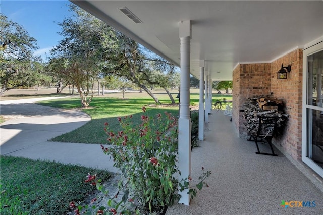 view of patio with covered porch