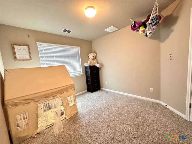 miscellaneous room with carpet flooring