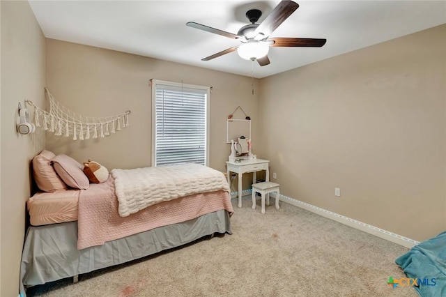 46 Bluestem St, Victoria, TX 77904 - carpeted bedroom with ceiling fan and baseboards
