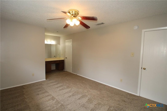 4508 Greenbriar Cir, Killeen, TX 76543 - unfurnished room featuring ceiling fan, light carpet, a textured ceiling, and baseboards