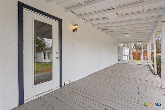 view of wooden deck