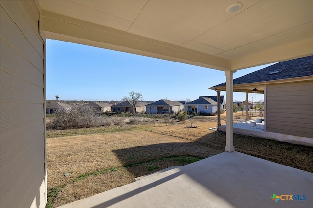 view of yard with a patio area