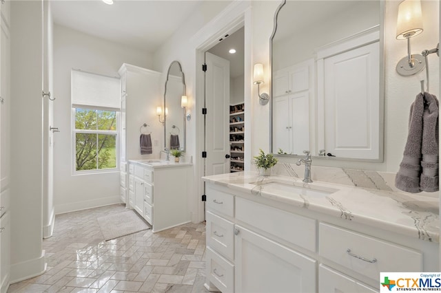 bathroom with vanity