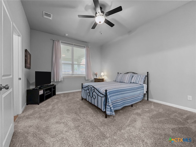 1525 Dryden Ave, Copperas Cove, TX 76522 - carpeted bedroom featuring baseboards and a ceiling fan