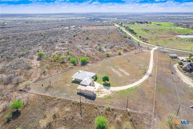 drone / aerial view featuring a rural view