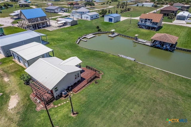 40 Sailfish Lndg, Port Lavaca, TX 77979 - aerial view of residential area featuring a large body of water