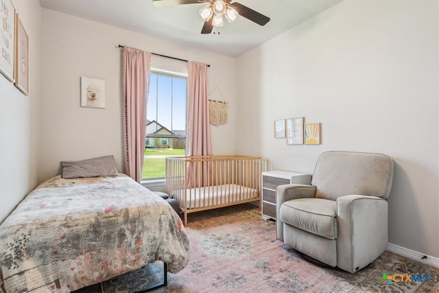 5410 Tabbs Ct, Belton, TX 76513 - bedroom with ceiling fan and baseboards