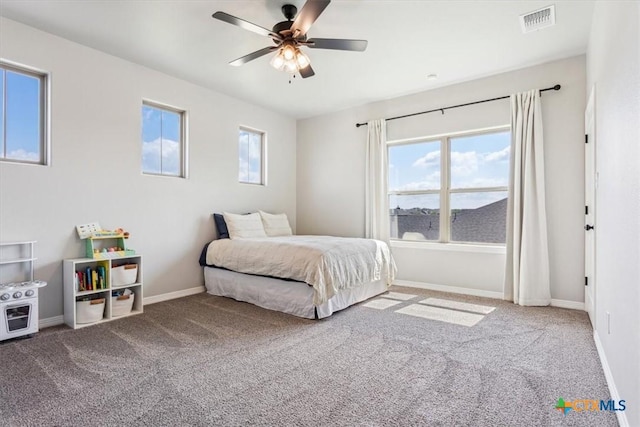 5410 Tabbs Ct, Belton, TX 76513 - bedroom with carpet flooring, baseboards, and ceiling fan