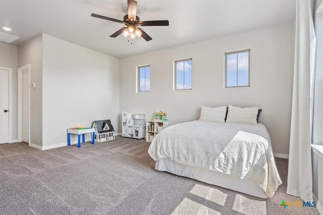 5410 Tabbs Ct, Belton, TX 76513 - bedroom with carpet floors, baseboards, and ceiling fan