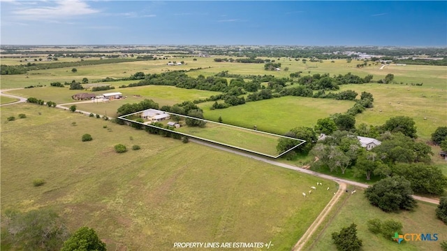124 County Road 356b, Shiner, TX 77984 - aerial view of sparsely populated area with a pastoral area