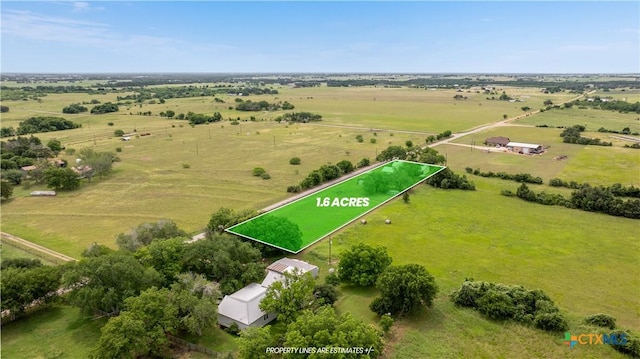 124 County Road 356b, Shiner, TX 77984 - aerial view of sparsely populated area with property boundaries highlighted and agricultural land