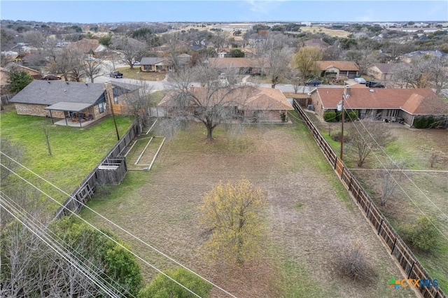 drone / aerial view with a residential view