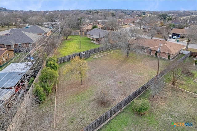 bird's eye view with a residential view