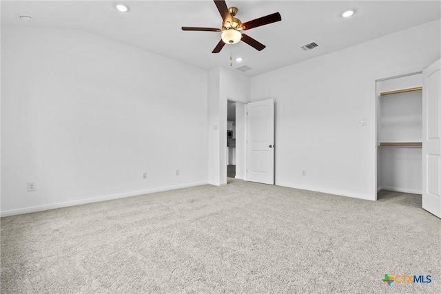 9820 Tarabon Dr, Killeen, TX 76542 - unfurnished bedroom with carpet, recessed lighting, and ceiling fan