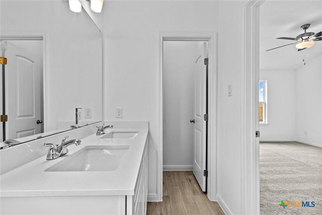 9820 Tarabon Dr, Killeen, TX 76542 - full bath featuring ceiling fan and double vanity