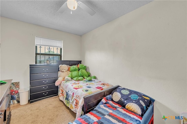 3602 Bacon Ranch Rd, Killeen, TX 76542 - bedroom with a textured ceiling and ceiling fan