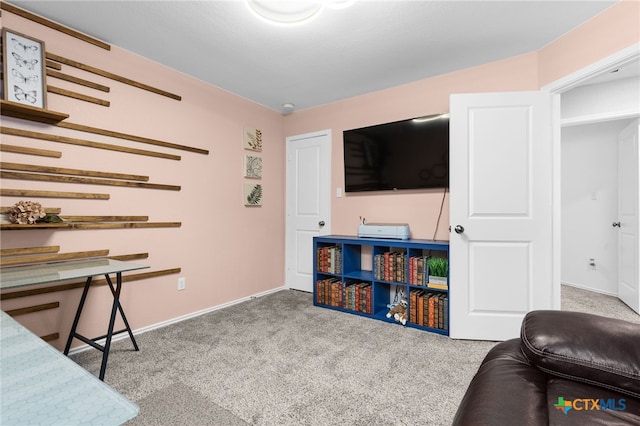 421 Perfect World Loop, Jarrell, TX 76537 - living area featuring carpet flooring and baseboards