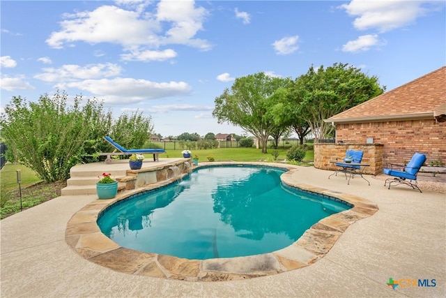 1332 Walker Cir, Salado, TX 76571 - view of pool featuring a patio area and a yard