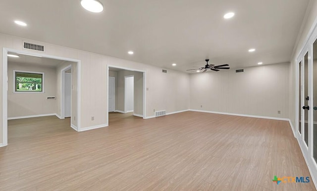 309 E Xavier Ave, Temple, TX 76501 - empty room with ceiling fan, light wood-style floors, and recessed lighting