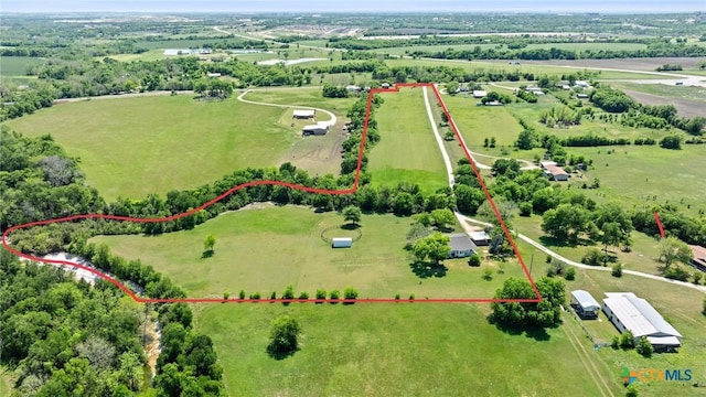2002 E Young Ave, Temple, TX 76501 - aerial view of sparsely populated area with property parcel outlined