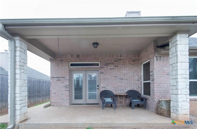 view of patio / terrace with french doors