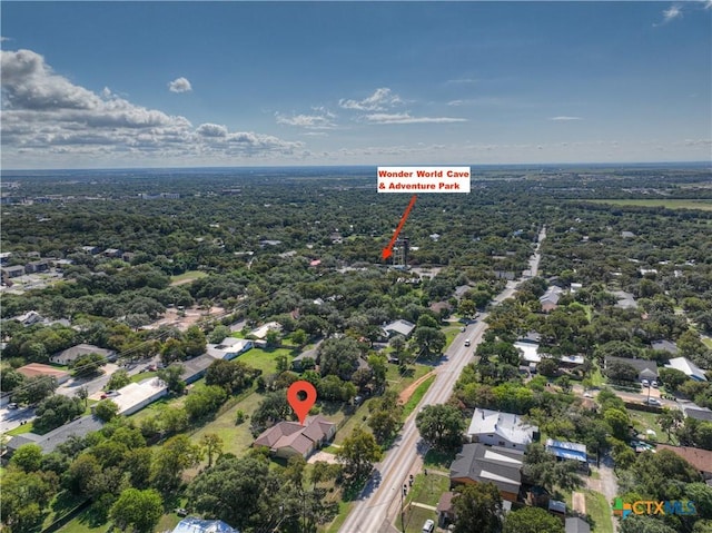 800 N Bishop St, San Marcos, TX 78666 - aerial view of property and surrounding area
