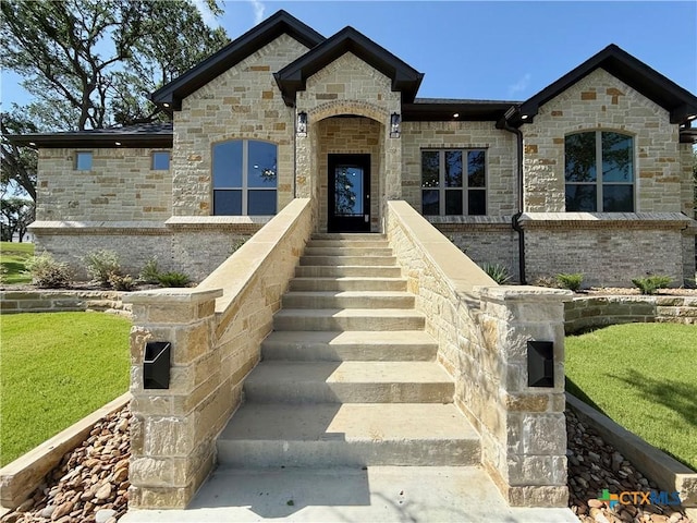 5101 Sunflower Ln, Temple, TX 76502 - view of front of home featuring a front lawn and stone siding