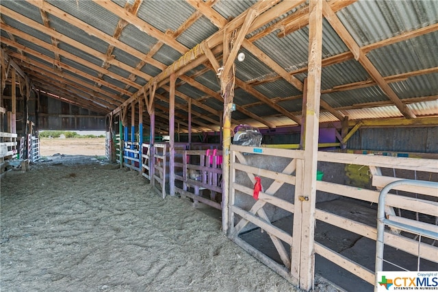 view of horse barn