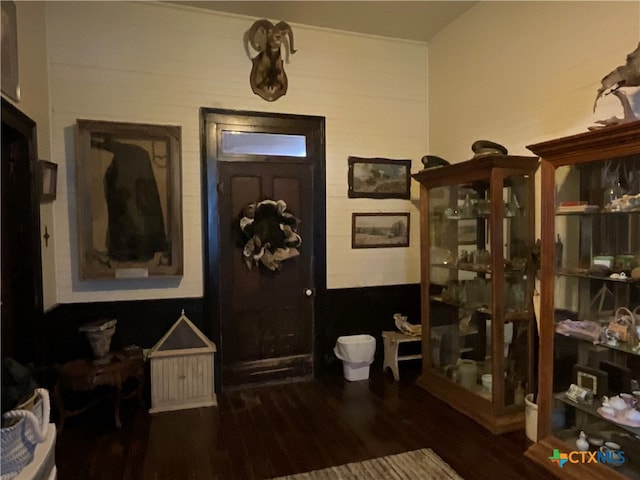 foyer featuring hardwood / wood-style flooring