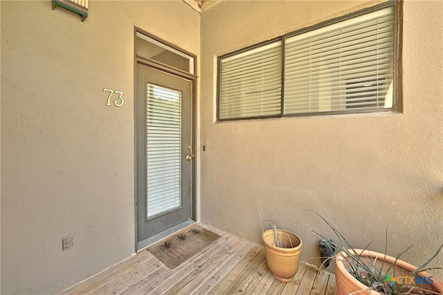 view of doorway to property