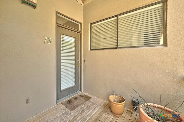 view of doorway to property